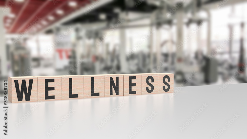 The Wellness on Fitness Background for Health concept 3d rendering. The Wellness on Fitness Background for Health concept 3d rendering.