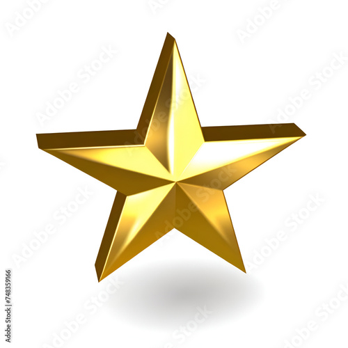 Polished golden star shining brightly  a symbol of excellence and prestige