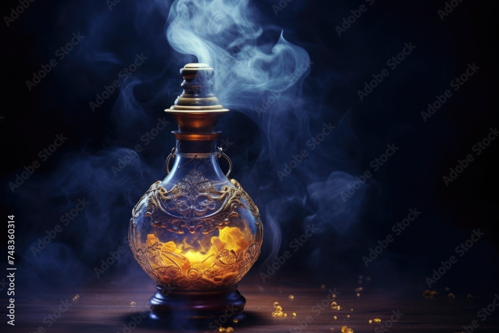 Lamp Of Wishes Magic Smoke Coming Out Of The Bottle Lamp Of Wishes Magic Smoke Coming Out Of The Bottle