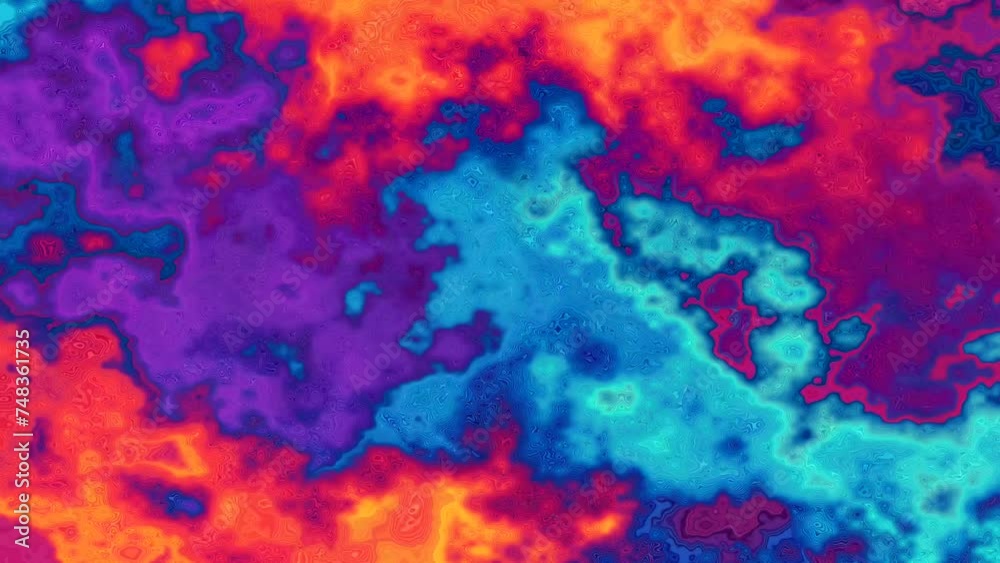 Animated background of colorful fractal waves with abstract heat wave effect. Dynamic animation for loop playback Animated background of colorful fractal waves with abstract heat wave effect. Dynamic animation for loop playback