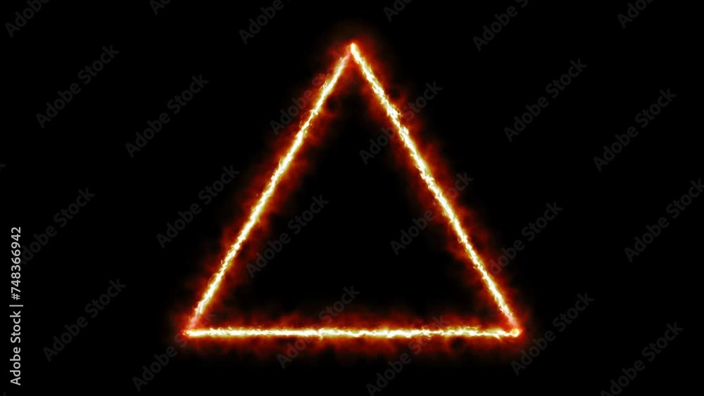Fire Triangle Alchemical Symbol On Black