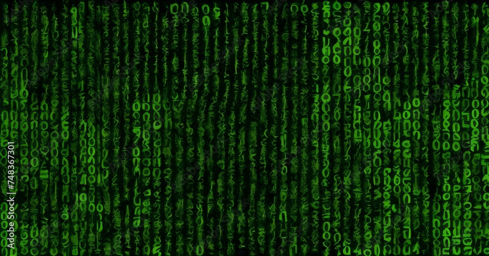 A swirling pattern of green textures creates a hypnotic vortex. The image resonates with a sense of organic movement and digital artistry. AI generation