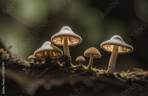 Close up mushroom in macro