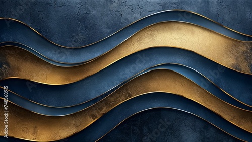Black and Gold Abstract Background Ai Generative