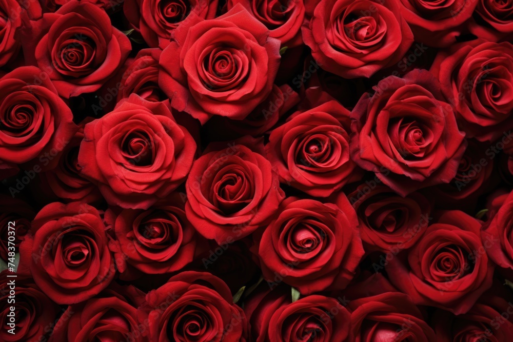 Red natural roses background Red natural roses background