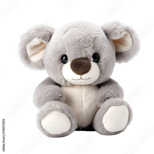 Adorable Stuffed Animal Toys: Plush Koala, Isolated on Transparent Background, PNG