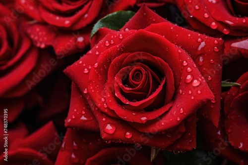 Red rose background.
