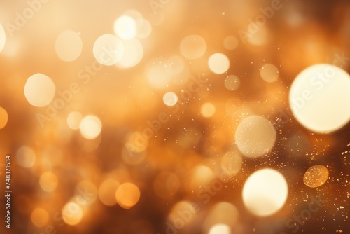 Gold light bokeh for holiday lights background or Christmas background © Vibu design  gallery