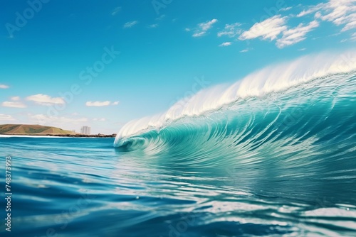 waves in the ocean. Summer vacation theme © Sladjana