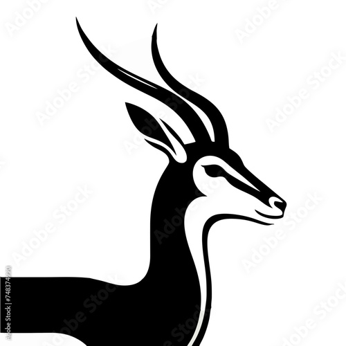 Simple and Clean Springbok Logo Icon Silhouette