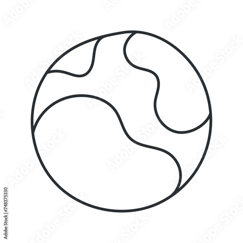 Planet sketch icon Hand Draw Vector illustration