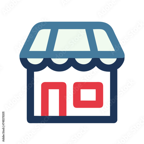Shopping store logo. Online Shop Logo Design. Marketplace vector icon. online sme shop or store symbol in black color. small business outlet sign for apps and web ui design. Vector illustration