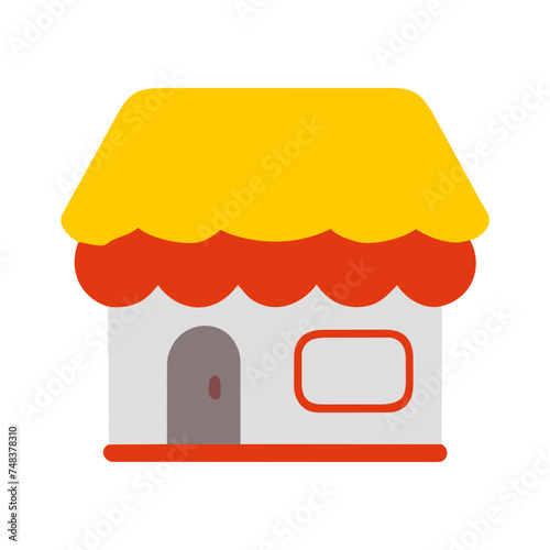 Shopping store logo. Online Shop Logo Design. Marketplace vector icon. online sme shop or store symbol in black color. small business outlet sign for apps and web ui design. Vector illustration