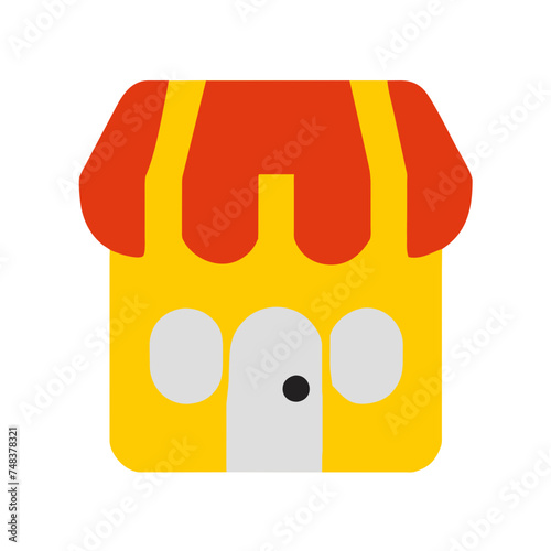 Shopping store logo. Online Shop Logo Design. Marketplace vector icon. online sme shop or store symbol in black color. small business outlet sign for apps and web ui design. Vector illustration