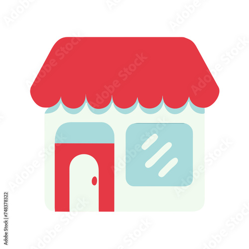 Shopping store logo. Online Shop Logo Design. Marketplace vector icon. online sme shop or store symbol in black color. small business outlet sign for apps and web ui design. Vector illustration