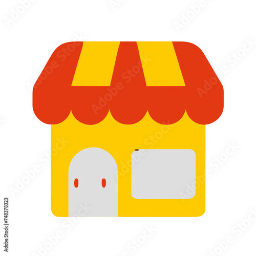 Shopping store logo. Online Shop Logo Design. Marketplace vector icon. online sme shop or store symbol in black color. small business outlet sign for apps and web ui design. Vector illustration