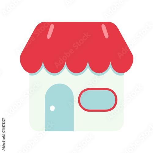 Shopping store logo. Online Shop Logo Design. Marketplace vector icon. online sme shop or store symbol in black color. small business outlet sign for apps and web ui design. Vector illustration