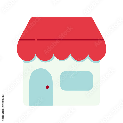 Shopping store logo. Online Shop Logo Design. Marketplace vector icon. online sme shop or store symbol in black color. small business outlet sign for apps and web ui design. Vector illustration