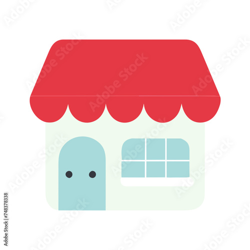 Shopping store logo. Online Shop Logo Design. Marketplace vector icon. online sme shop or store symbol in black color. small business outlet sign for apps and web ui design. Vector illustration