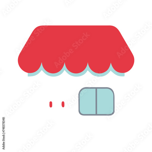 Shopping store logo. Online Shop Logo Design. Marketplace vector icon. online sme shop or store symbol in black color. small business outlet sign for apps and web ui design. Vector illustration