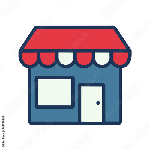 Shopping store logo. Online Shop Logo Design. Marketplace vector icon. online sme shop or store symbol in black color. small business outlet sign for apps and web ui design. Vector illustration