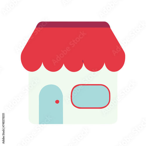 Shopping store logo. Online Shop Logo Design. Marketplace vector icon. online sme shop or store symbol in black color. small business outlet sign for apps and web ui design. Vector illustration