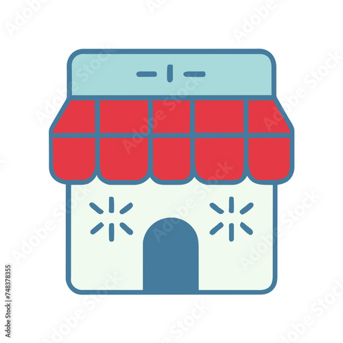 Shopping store logo. Online Shop Logo Design. Marketplace vector icon. online sme shop or store symbol in black color. small business outlet sign for apps and web ui design. Vector illustration