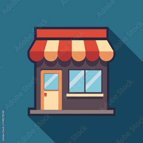 Shopping store logo. Online Shop Logo Design. Marketplace vector icon. online sme shop or store symbol in black color. small business outlet sign for apps and web ui design. Vector illustration