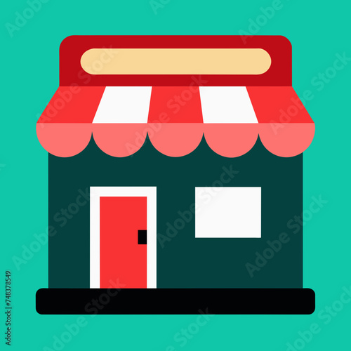 Shopping store logo. Online Shop Logo Design. Marketplace vector icon. online sme shop or store symbol in black color. small business outlet sign for apps and web ui design. Vector illustration