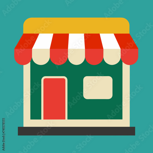 Shopping store logo. Online Shop Logo Design. Marketplace vector icon. online sme shop or store symbol in black color. small business outlet sign for apps and web ui design. Vector illustration