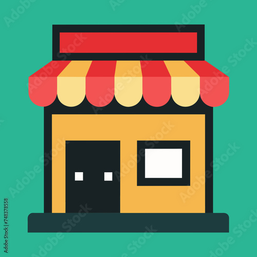 Shopping store logo. Online Shop Logo Design. Marketplace vector icon. online sme shop or store symbol in black color. small business outlet sign for apps and web ui design. Vector illustration