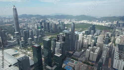 Shenzhen  Greater Bay Area Futian Luohu CBD District included Ping An Finance Center,Fumin,Civic Center,Lianhua North,Gangxia,Yitian,Shixia,Shangsha,Shawei, ,a province of Guangdong economic zone photo