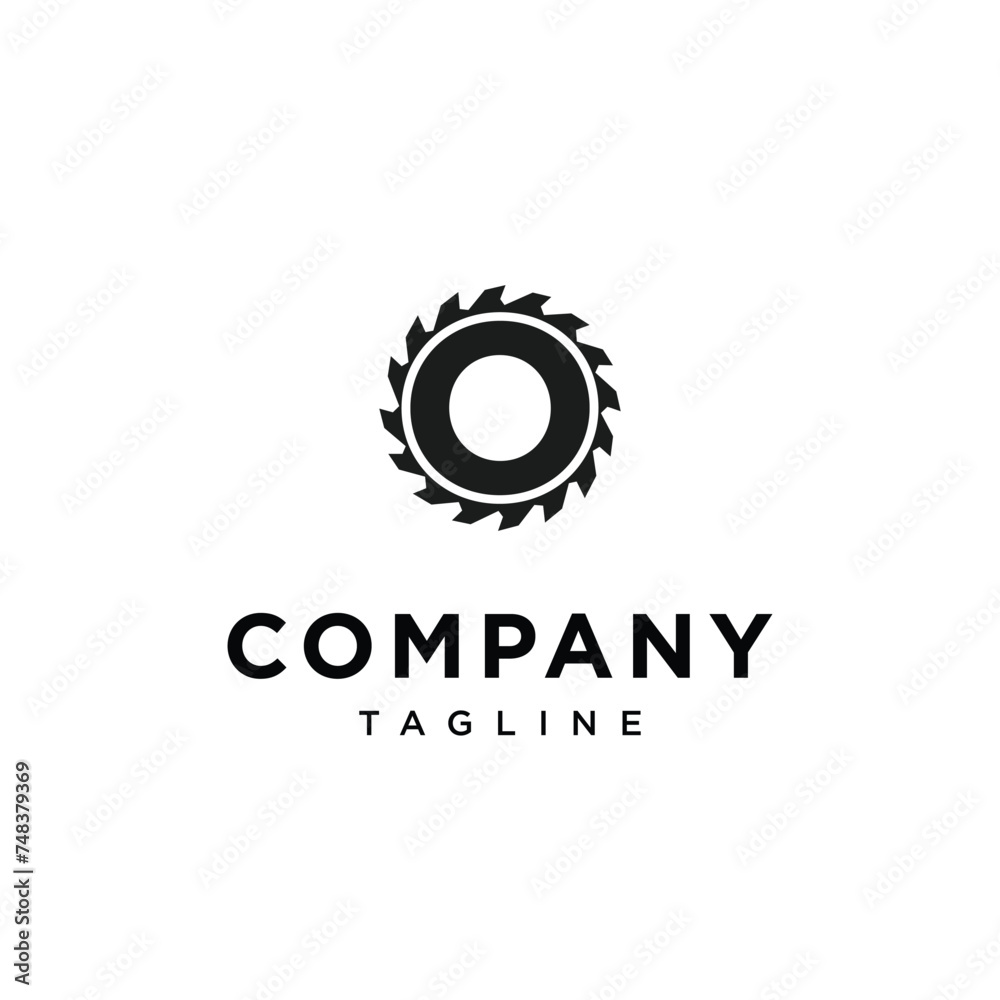 Letter O Saw Logo icon vector eps Letter O Saw Logo icon vector eps