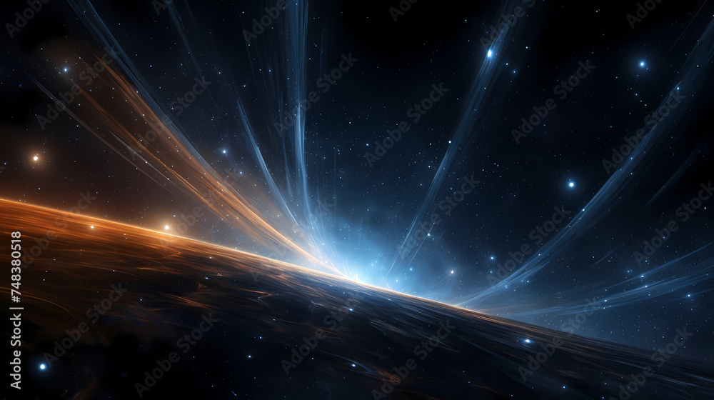 Obraz premium Abstract festive and new year background with stunning soft bokeh lights and shiny elements