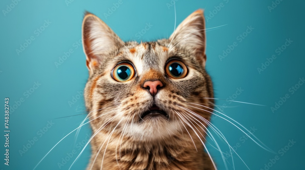 crazy and surprised cat generative ai