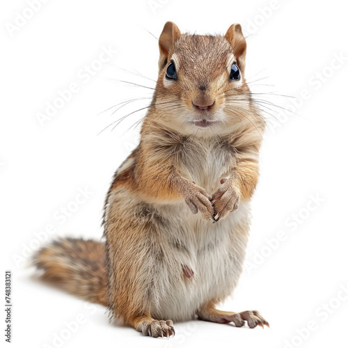 chipmunk standing isolated on transparent background, element remove background, element for design