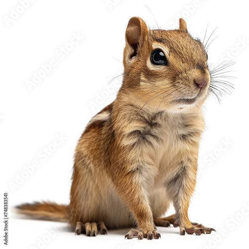 chipmunk standing isolated on transparent background, element remove background, element for design © minhnhat