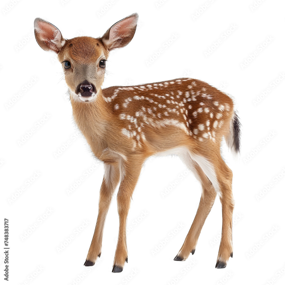 Fototapeta premium deer isolated on transparent background, element remove background, element for design