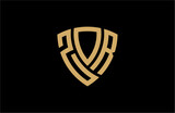 ZOR creative letter shield logo design vector icon illustration