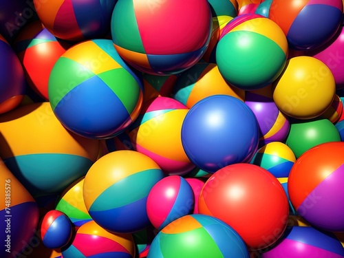 Colorful ball circle shape background wallpaper design 