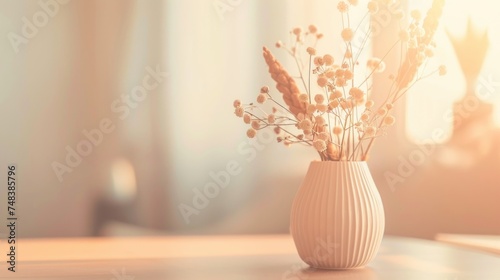 Cozy Peach Toned Background with Soft Vignette and Bokeh