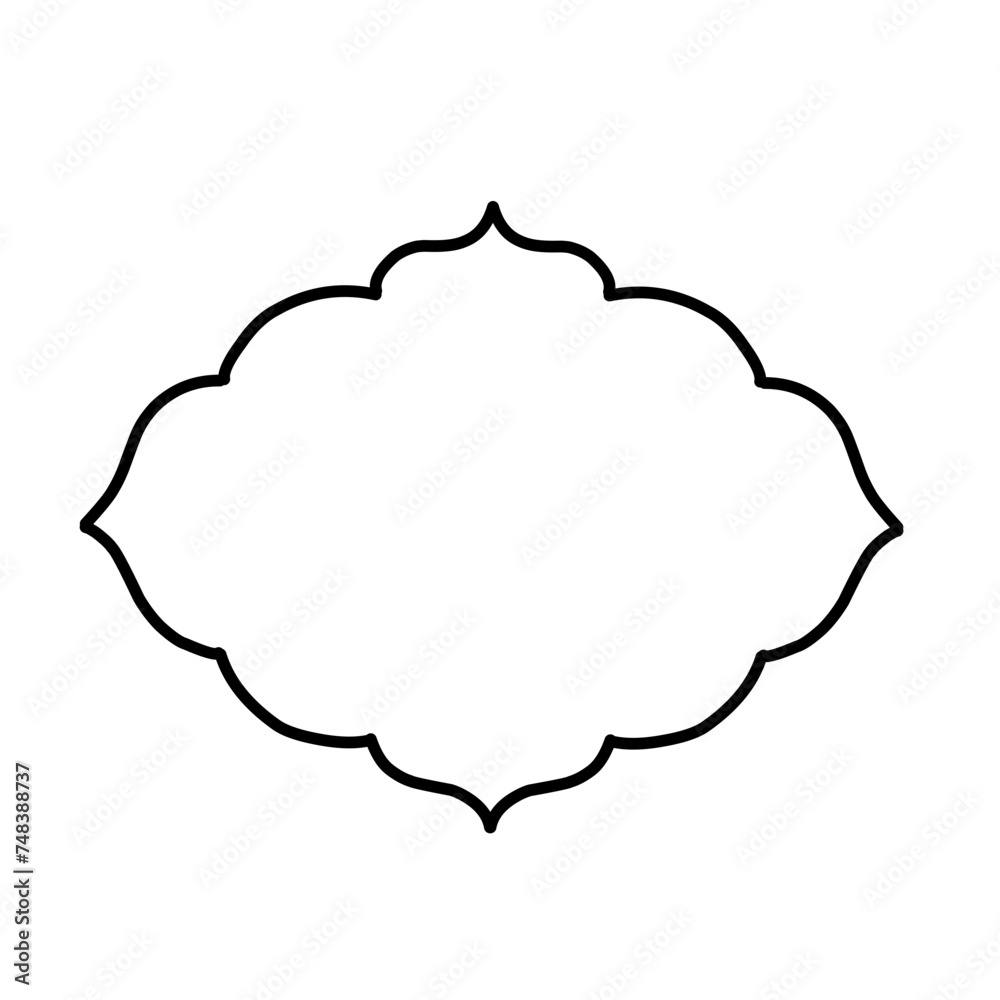 Ramadan kareem editable outline icon