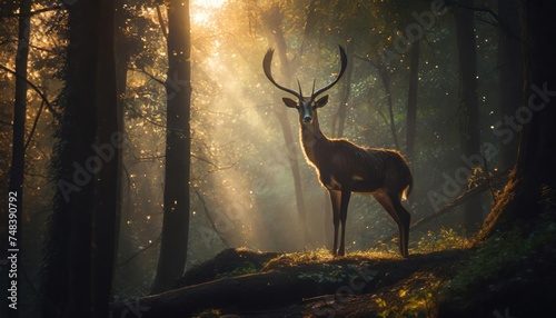 deer in sunset © fitpinkcat84
