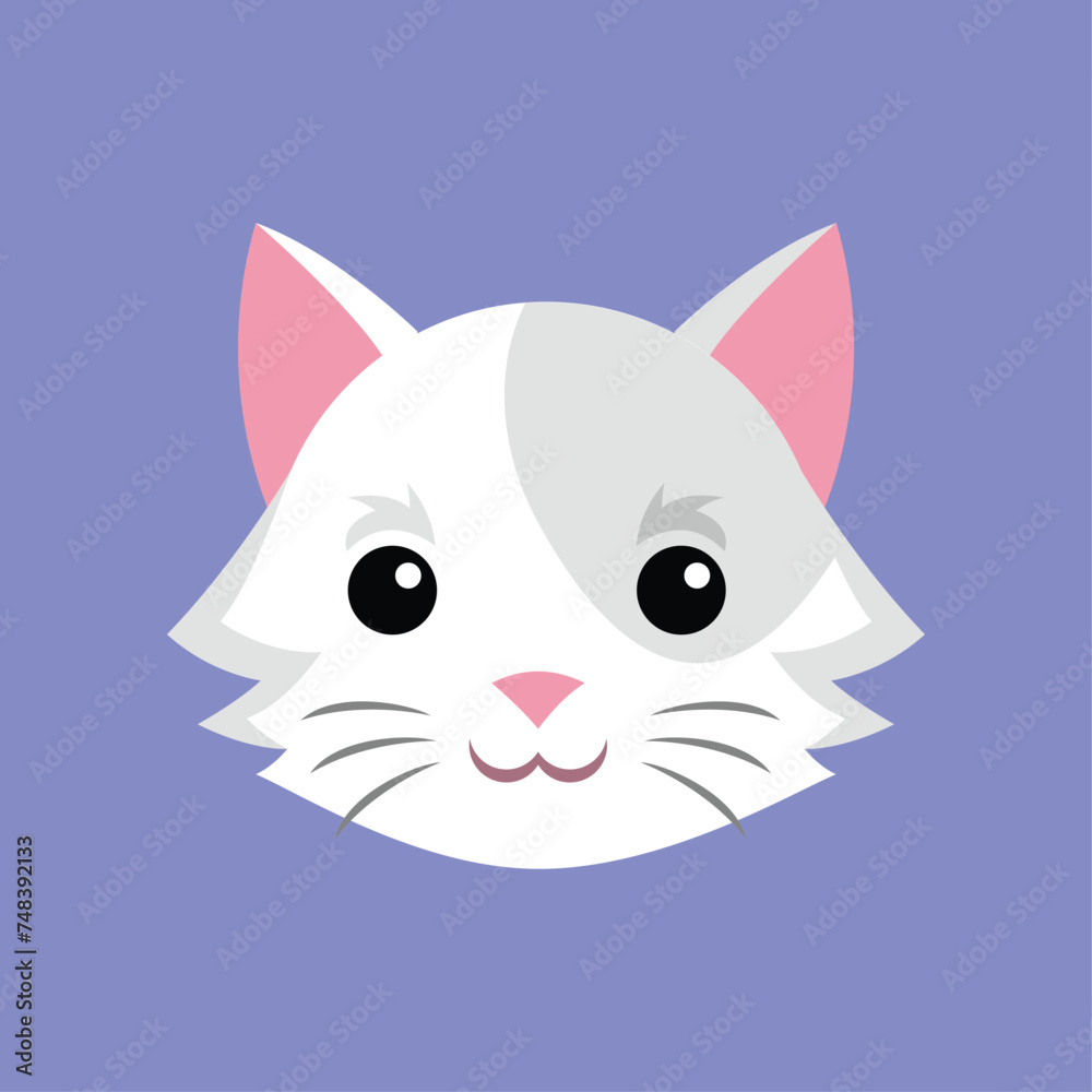 Cute cartoon cat profile avatar Cute cartoon cat profile avatar