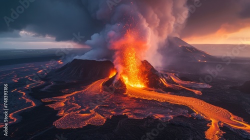 Volcanic eruption generative ai