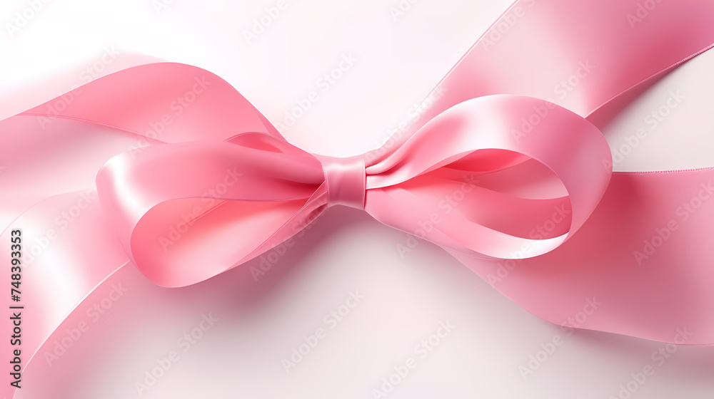 Ribbon on pastel background top view, gift ribbon