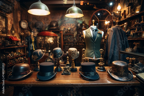 Steampunk Hats in Vintage Shop