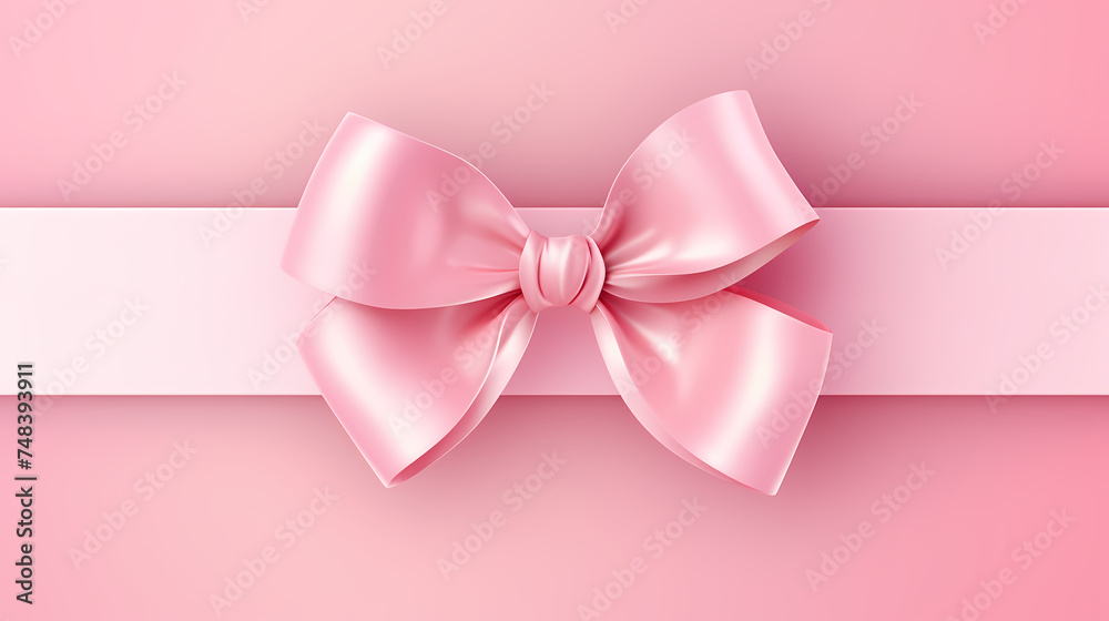 Ribbon on pastel background top view, gift ribbon Ribbon on pastel background top view, gift ribbon