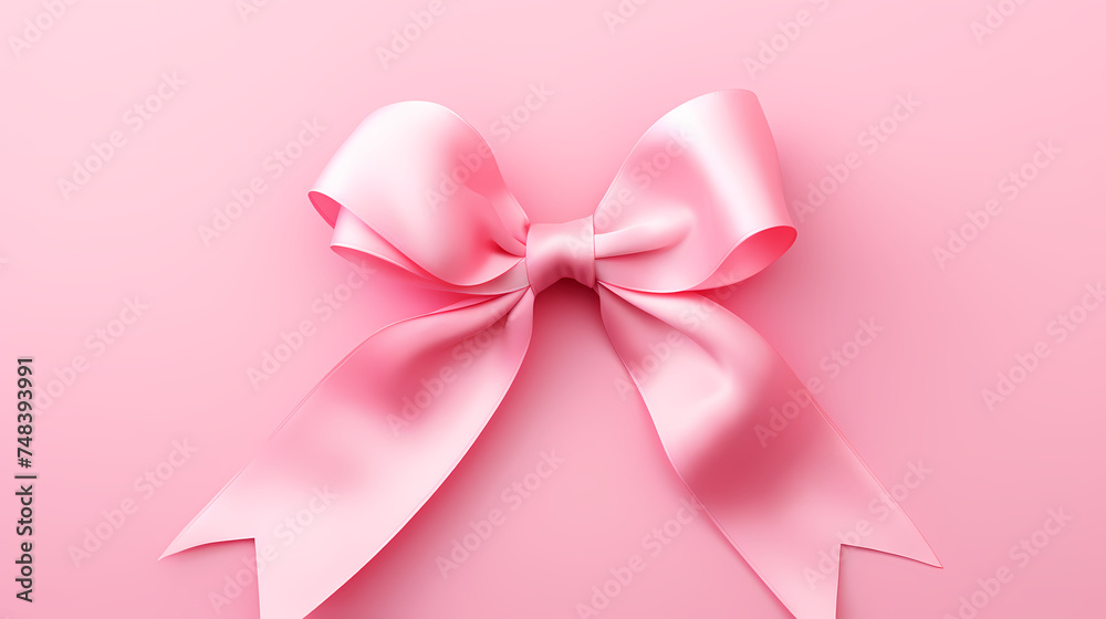 Ribbon on pastel background top view, gift ribbon Ribbon on pastel background top view, gift ribbon
