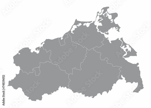 Mecklenburg-Vorpommern administrative map